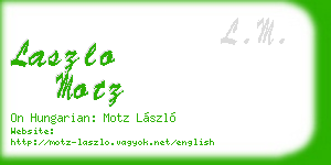 laszlo motz business card
