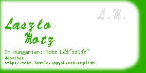 laszlo motz business card